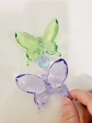 Purple Green multi JEWEL Butterfly Hanging SUNCATCHER Crystal Expressions