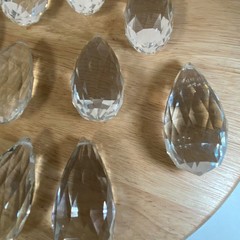10 Crystal Faceted Round Teardrop Suncatcher Hanging Prism Rainbow Maker 2.75″