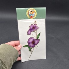 Capriz Shell Flower Designer Suncatcher Hand painted NEW Dimensions