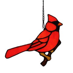 Cardinal Stained Glass Suncatcher – Bird Decor Gift for Grandma or Mom