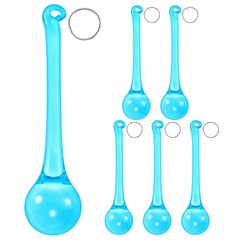 6-Pack Crystal Raindrop Chandelier Prisms, 78mm Pendant Hanging [Lake Blue]