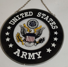 United States Army Glass Suncatcher Decorative Hanging Window Glass
