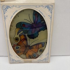 JOAN BAKER DESIGNS VINTAGE-STAINED GLASS BUTTERFLIES MY SISTER MY FRIEND