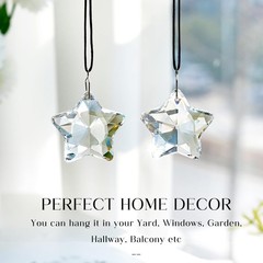 2″ Crystal Sun Catcher Prisms for Windows, Chandelier, Garden, Patio Decor