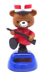 New Solar-Powered Dancing ~ Christmas Soldier Bear
