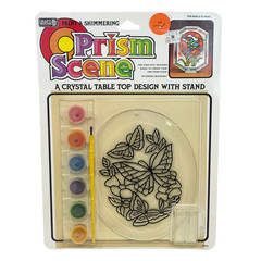 VINTAGE 1992 PRISM SCENE CRYSTAL SUN CATCHER KIT YOU CAN PAINT BUTTERFLY NEW