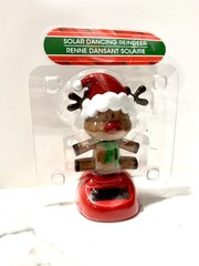 Solar Dancing Reindeer Christmas Desk Toy Rudolph Holiday Decoration NEW