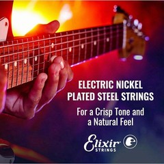 Set of 2 – Elixir 16552 Optiweb Coated Electric Guitar Strings Light 10-46 3-PAC