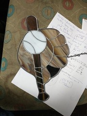 Stained Glass Baseball Suncatcher
