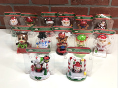 Lot 13 NEW Solar Dancing BobbleHeads Christmas Santa Snowman Elf Suncatcher B