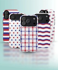 Red White Blue Plaid Tough Case Phone Series