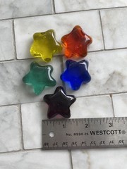 Glass Star Rainbow set decoration