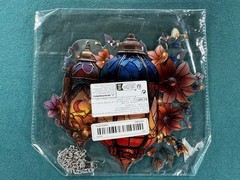 New Multicolor Acrylic Lantern Floral Hanging Suncatcher w/Chain 7″x6″