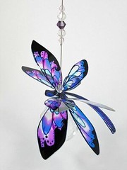 Dragonfly crystal suncatcher gift, handmade window hanging suncatchers Australia