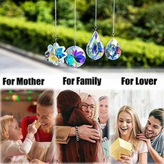 HDCRYSTALGIFTS 4Pcs Crystal Suncatchers for Window Hanging Sun Catchers Indoor R