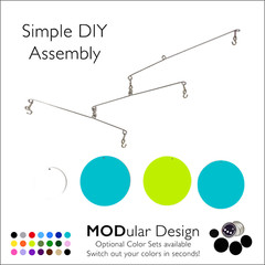 Cool MOD Atomic Mobile – DIY Colorful Home Decor – Rearrange Anytime -MCM Modern