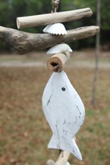 Driftwood Sea Turtles / Fish Beach Patio Mobiles, Wood, Beach Gems – 3 items