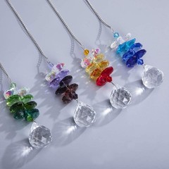 4PCS Crystal Sun Catchers for Windows – Rainbow Maker Prism Decor, 10.5″ Beads