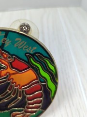 Sun catcher Key West FL lobster faux stained glass green orange yellow star