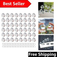 Clear Faceted Crystal Ball Prism Set – 30mm Hanging Sun Catchers for Elegance