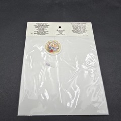 Capriz Shell Cross Desiger Suncatcher Hand Painted NEW Dimensions Vintage 6″
