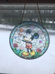 Really cute Mickey Mouse suncatcher window decoration. measures 8 inches