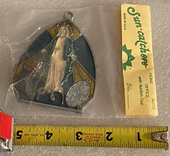 Vintage Blessed Miraculous Medal Suncatcher Virgin Mary Religious Catholic New