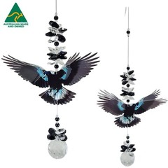 Magpie Crystal Suncatcher bird window hanging pendant sun catcher gift AUSTRALIA