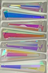 Clear Ab-Asfour Crystal Suncatcher Prisms #505 (3in) Hexagonal Drop – Box of 140