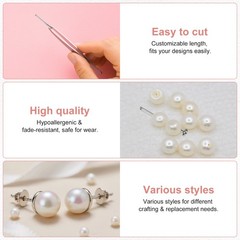200-Pack 45mm Iron Chandelier Connector Clip Pins [Rhodium-Colored]