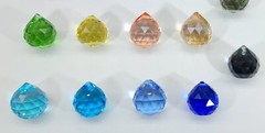 4x 20mm Black Crystal Suncatcher Ball, chandelier pendant jewelry prism supplies