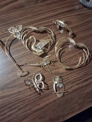 Vintage Austrian Crystal gold plated suncatcher set