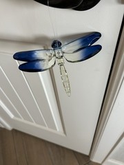 GANZ Crystal Expressions Acrylic Dragonfly Suncatcher Blue Wing Tips 6” Wings