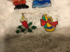 Vintage Christmas Sun Catchers Ornaments Set Of 4