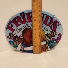 Joan Baker Designs Suncatcher FRIENDS, FAMILY YOU CHOOSE Stained Glass Oval 5×7″