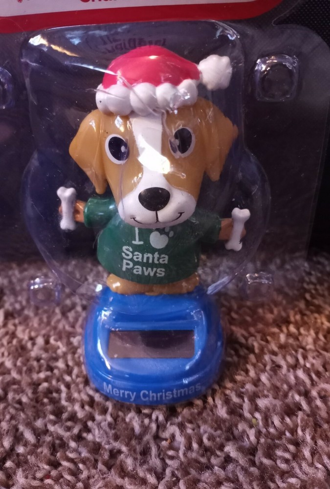 Solar Powered Dancing Toy Bobblehead New 2021 Christmas Santa Paws Puppy Dog