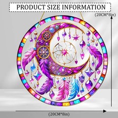 Moon Dream Acrylic Suncatchers Decorative Hanging Moon Phase Wall Board Gift