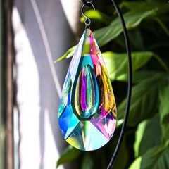 Sun Catchers Indoor Window AB-Color Crystal Ball Prism Rainbow Maker with Rope