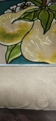 Pear Suncatcher 7 1/2″ Square. Glass? Resin? 2 Pears With Blossoms. Beautiful!