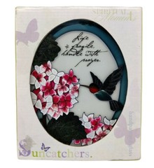 Spiritual Memories Suncatcher Hummingbird & Pink Flowers