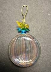 NIB Avon 2000s Butterfly Glass Suncatcher Iridescent Orb, 3×4.5” FREE SHIPPING