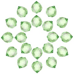 20Pcs Crystal Ball Prism 20mm/0.8″ Decorative Ball Suncatcher Beads Light Green