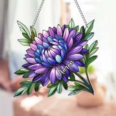 Custom Birth Flower Suncatcher Acrylic