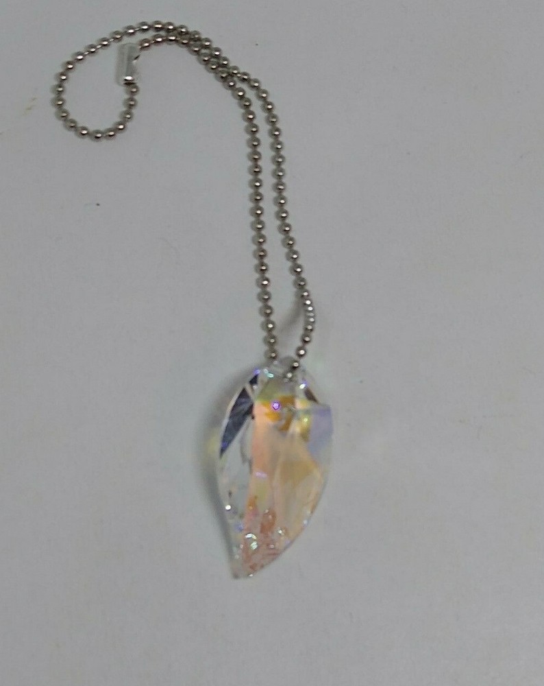Swarovski Crystal Blue AB 28mm Leaf 8806 Pendant/ Suncatcher/ Ornament