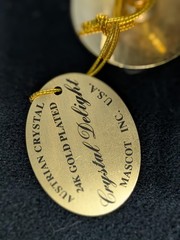 Rare Crystal Delight Strawberry Suncatcher 24K Gold Plated Austrian Crystals