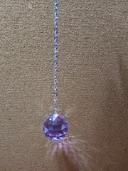 Fancy Purple Crystal Ball Prisms Hanger Feng Shui Sun Catcher 30mm