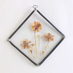 Handmade Soldered Pressed Flower Sun Catcher 8.5″