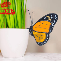 Monarch Butterfly Stained Glass Suncatcher for Plant Decoration and Gifts