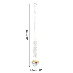 Hanging Crystal Suncatcher Prism with Heart Ball Beads AB-Color