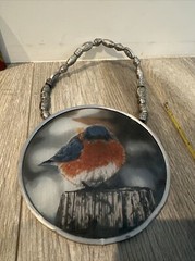 Blue Bird Glass Suncatcher, Glassmasters, Made in USA Please Read